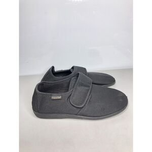 Napa Flex Black Fabric Textile Comfort Flat Strap Shoes Women’s Sz 41EU/10.5M US